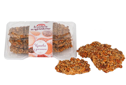 OLSZA KRAINA WYPIEKOW Ciastka kruche z ziarnami. 49,95 zl/kg