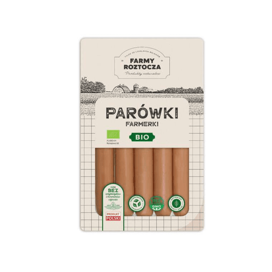 FARMY ROZTOCZA Parowki farmerki BIO. 43,56 zl/kg