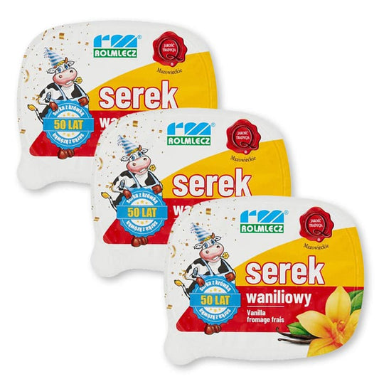 ROLMLECZ Serek homogenizowany o smaku wanilii x3.