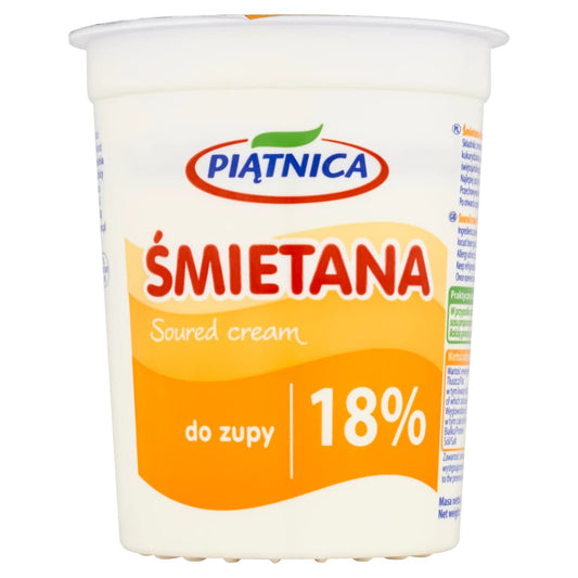PIATNICA Smietana 18%. 11,23 zl/kg