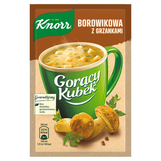 KNORR GORACY KUBEK Zupa borowikowa z grzankami. 119,33 zl/kg