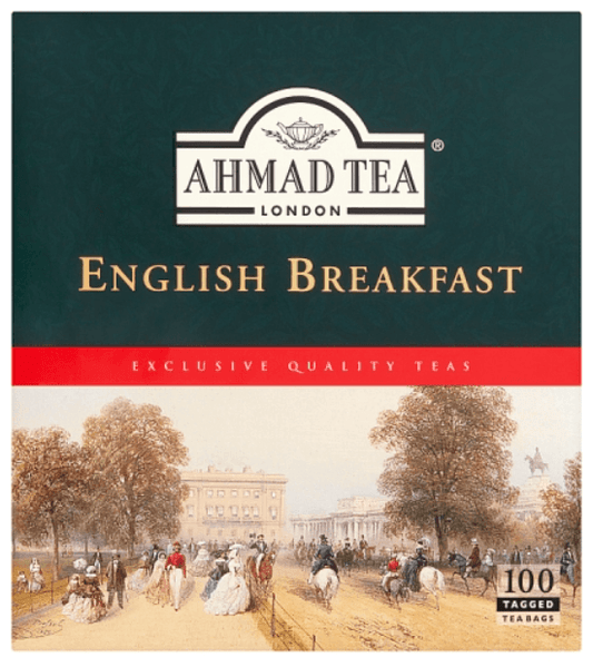 AHMAD TEA Herbata czarna English Breakfast z zawieszka 100 szt.. 143,45 zl/kg