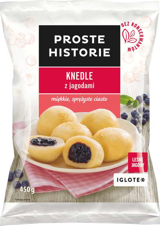 PROSTE HISTORIE Knedle z jagodami. 19,98 zl/kg