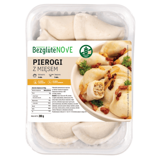 MAMAVEGE Pierogi z miesem bezglutenowe. 77,46 zl/kg