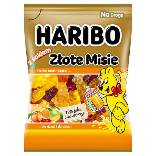HARIBO ZLOTE MISIE Zelki owocowe z sokiem. 42,24 zl/kg