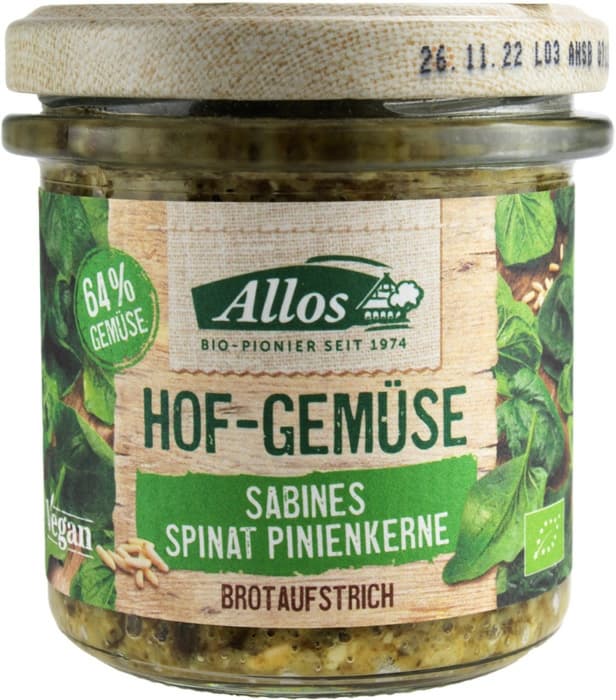 ALLOS Pasta warzywna ze szpinakiem i orzeszkami piniowymi bezglutenowa BIO. 84,21 zl/kg