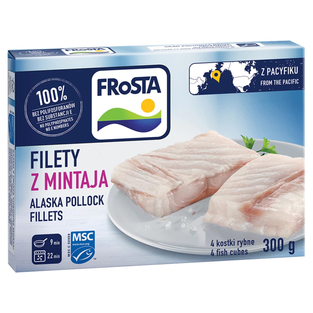 FROSTA Filety z mintaja 4 szt. mrozone. 83,97 zl/kg