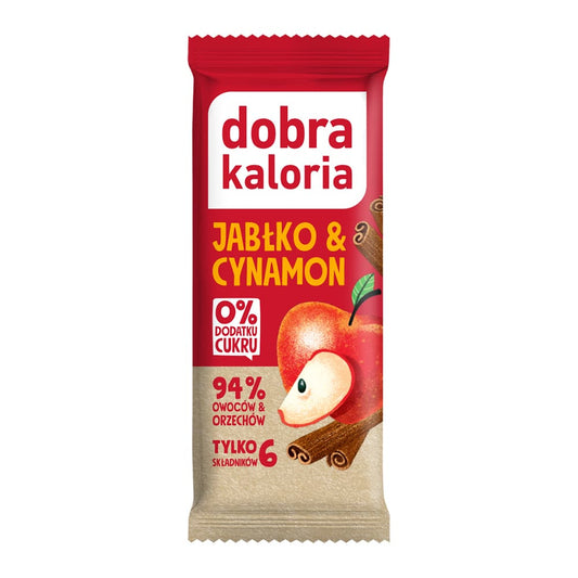DOBRA KALORIA Baton jablko i cynamon bez dodatku cukru. 82,57 zl/kg