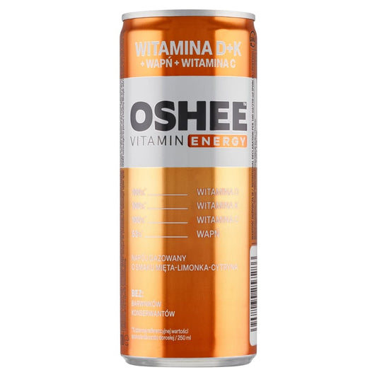 OSHEE VITAMIN ENERGY Napoj gazowany o smaku mieta-limonka-cytryna. 10,76 zl/l