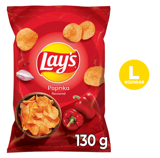 LAY'S Chipsy ziemniaczane o smaku paprykowym. 56,08 zl/kg